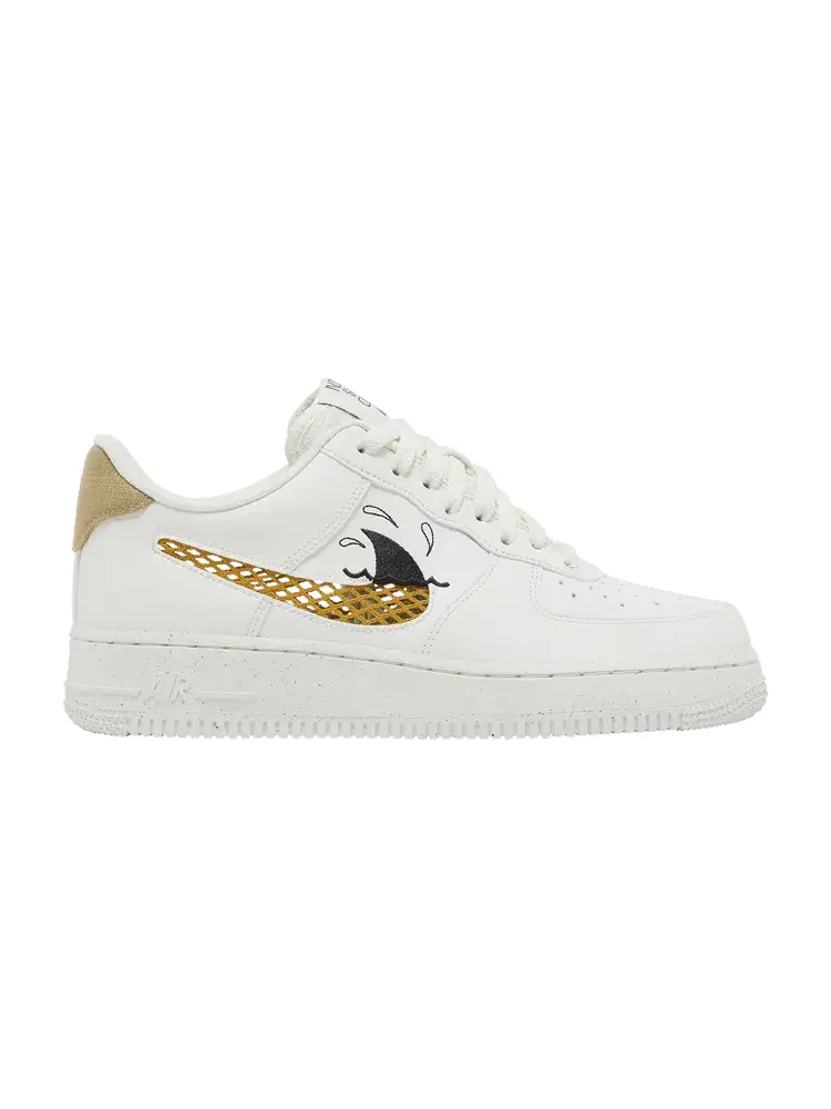 Кроссовки Nike Air Force 1 Low '07 LV8 Next Nature 'Sun Club - White Shark's Fin' — изображение 1 из 9, черный//золотистый