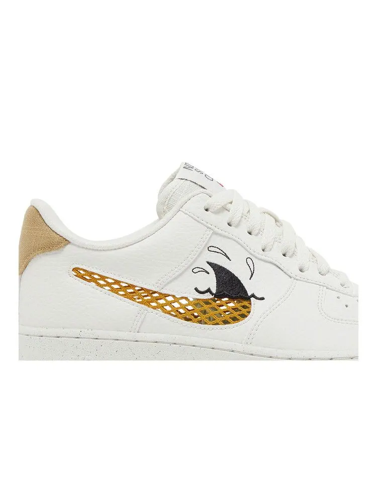 Кроссовки Nike Air Force 1 Low '07 LV8 Next Nature 'Sun Club - White Shark's Fin' — изображение 3 из 9, черный//золотистый