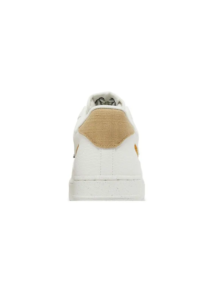 Кроссовки Nike Air Force 1 Low '07 LV8 Next Nature 'Sun Club - White Shark's Fin' — изображение 8 из 9, черный//золотистый