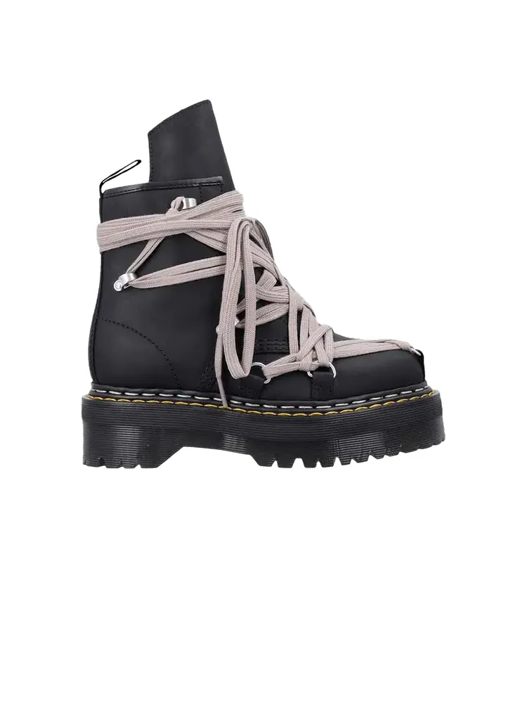 Ботинки Dr. Martens x Rick Owens DRKSHDW 1460 Quad Sole Megalace Boot 'Black' — черный