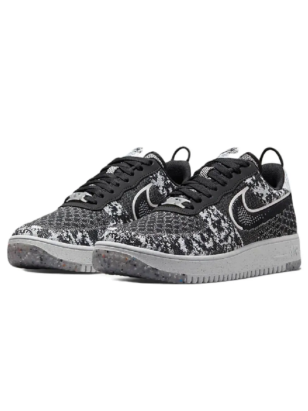Кроссовки Nike Air Force 1 Crater Flyknit Next Nature — изображение 2 из 9, серый/черный