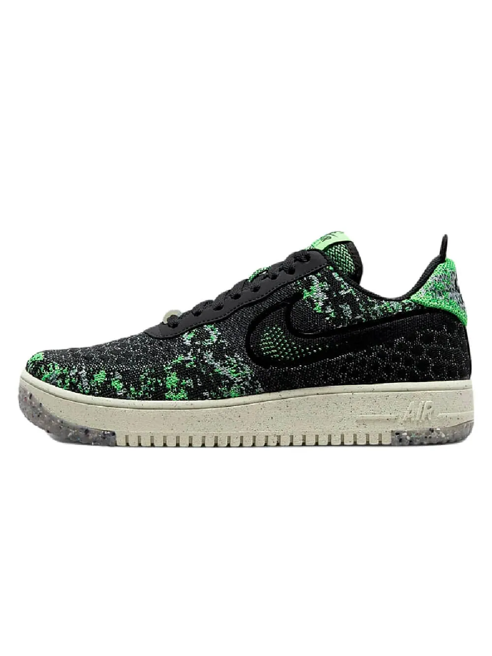 Кроссовки Nike Air Force 1 Crater Flyknit Next Nature — изображение 1 из 10, зеленый/черный