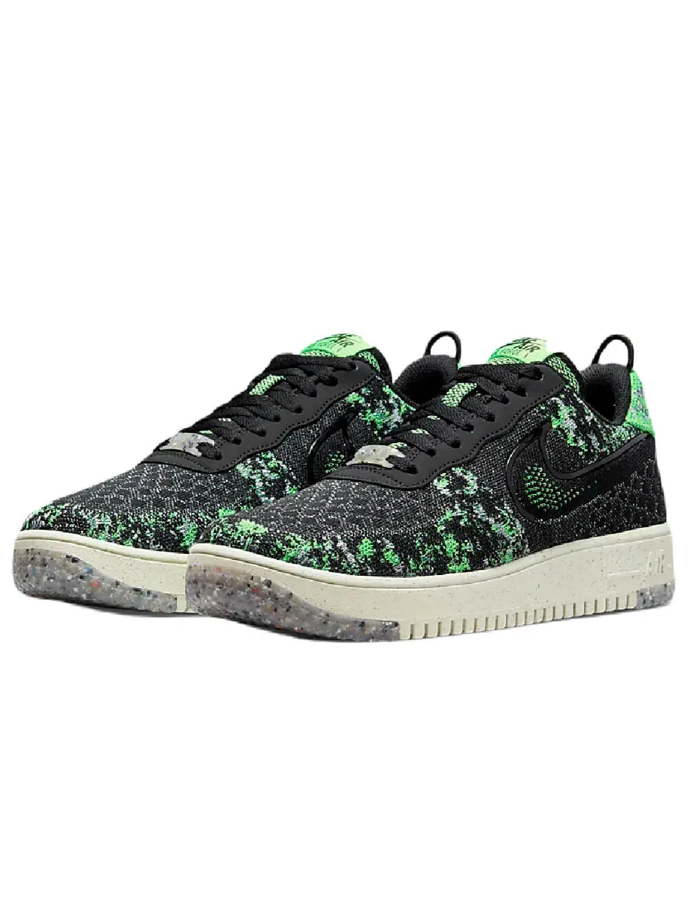 Кроссовки Nike Air Force 1 Crater Flyknit Next Nature — изображение 2 из 10, зеленый/черный