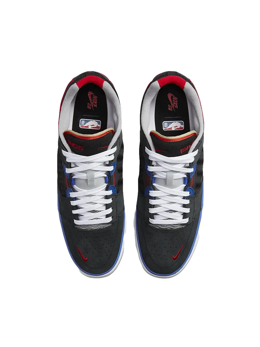 Скейтерские кеды Nike SB Ishod Wair Premium — изображение 2 из 6, черный/голубой