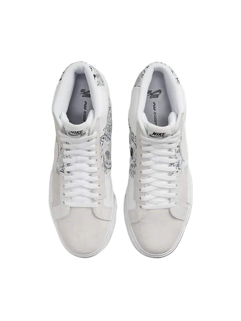 Скейтерские кеды Nike SB Zoom Blazer Mid Premium — изображение 2 из 6, белый