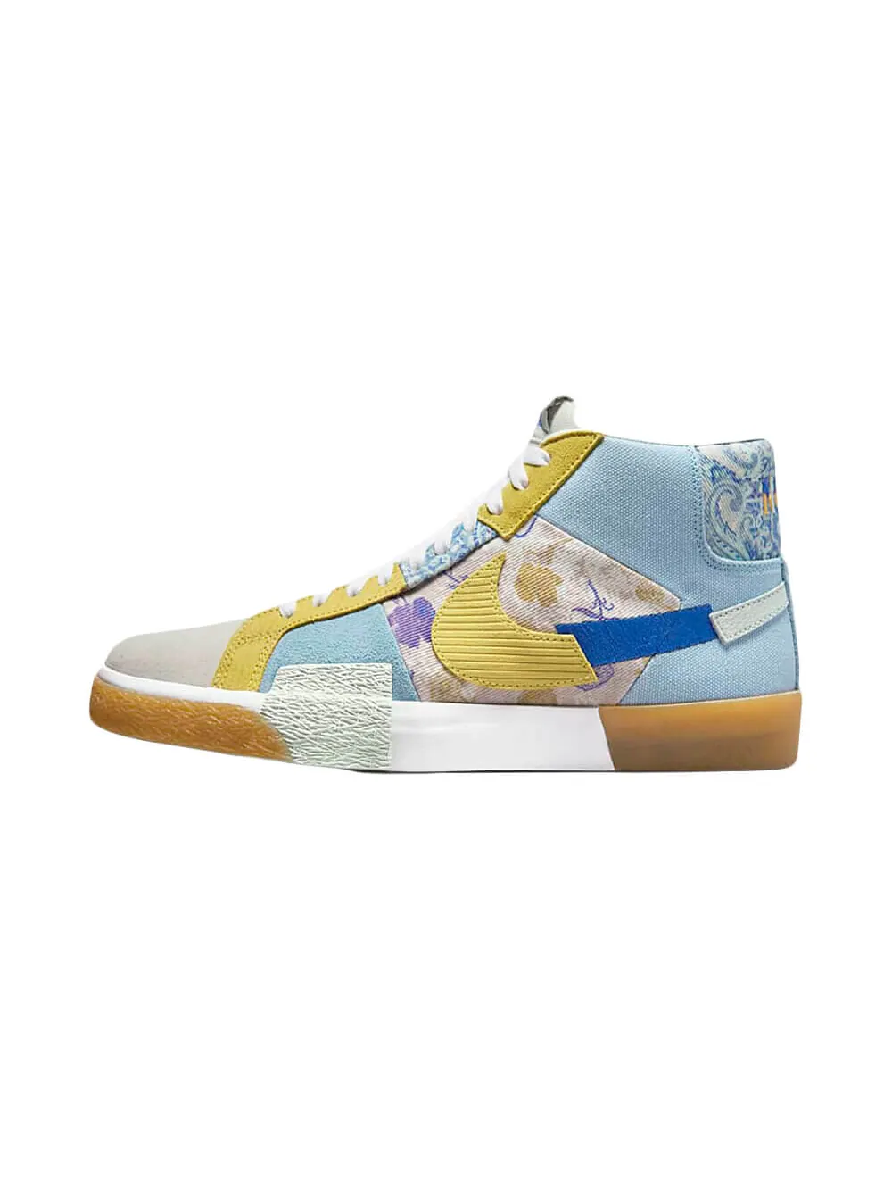 Скейтерские кеды Nike SB Zoom Blazer Mid Premium — изображение 1 из 6, голубой/желтый