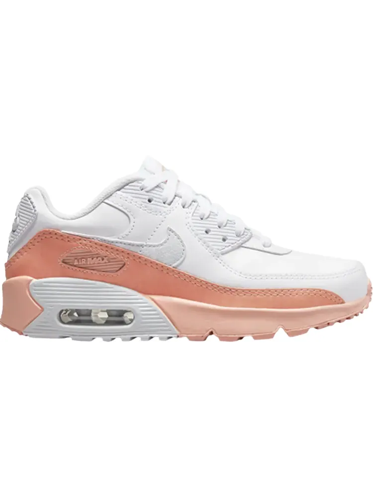 Кроссовки Nike Air Max 90 Leather SE GS 'White Light Madder Root' — изображение 1 из 1, белый