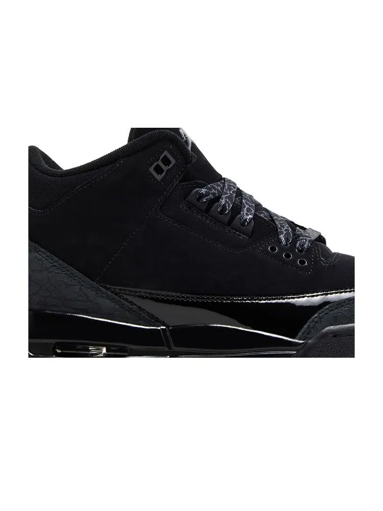 Кроссовки Air Jordan 3 Retro GS Black Cat2025 — изображение 2 из 6, черный