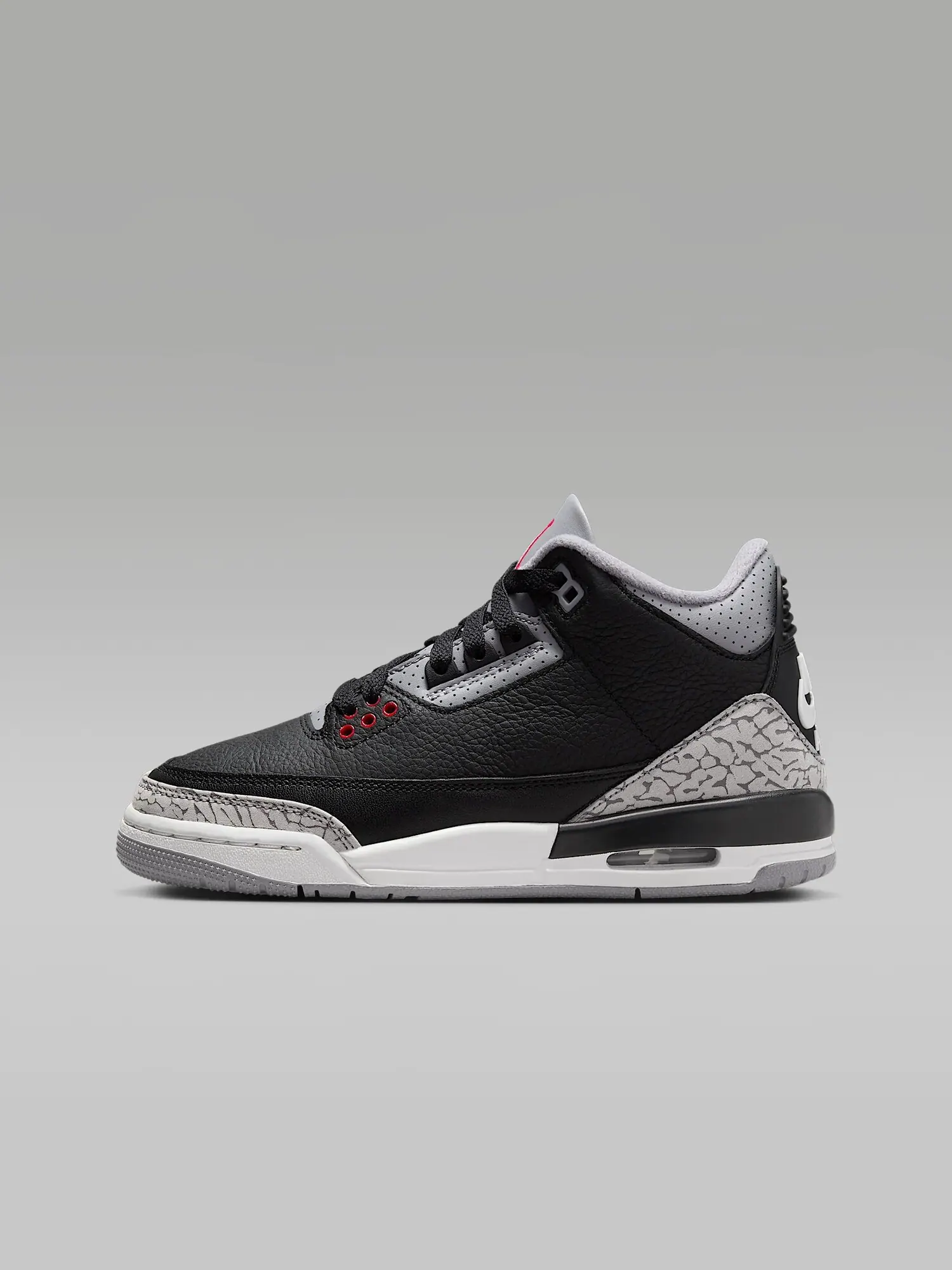 Кроссовки для подростков Nike Air Jordan 3 Retro 'Black Cement' — изображение 1 из 8, черный/серый