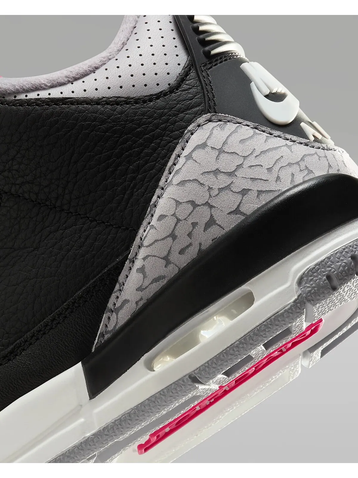 Кроссовки для подростков Nike Air Jordan 3 Retro 'Black Cement' — изображение 8 из 8, черный/серый