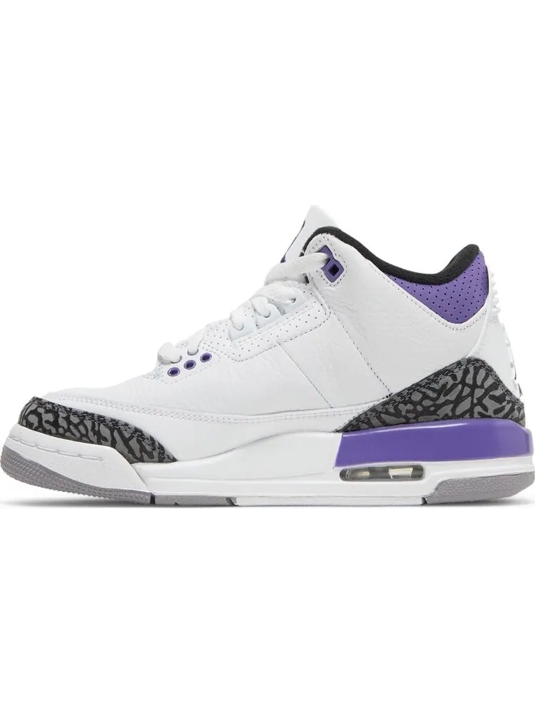 Кроссовки Air Jordan 3 Retro GS Dark Iris — изображение 3 из 8, белый