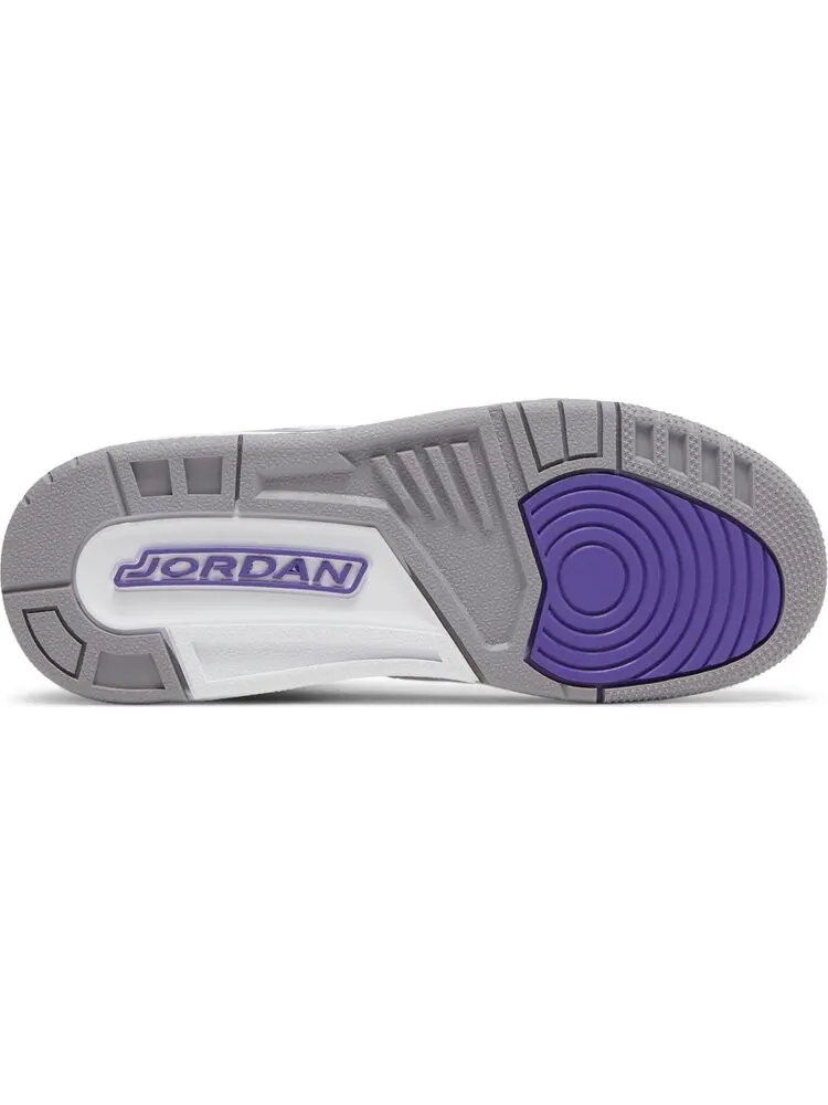 Кроссовки Air Jordan 3 Retro GS Dark Iris — изображение 4 из 8, белый