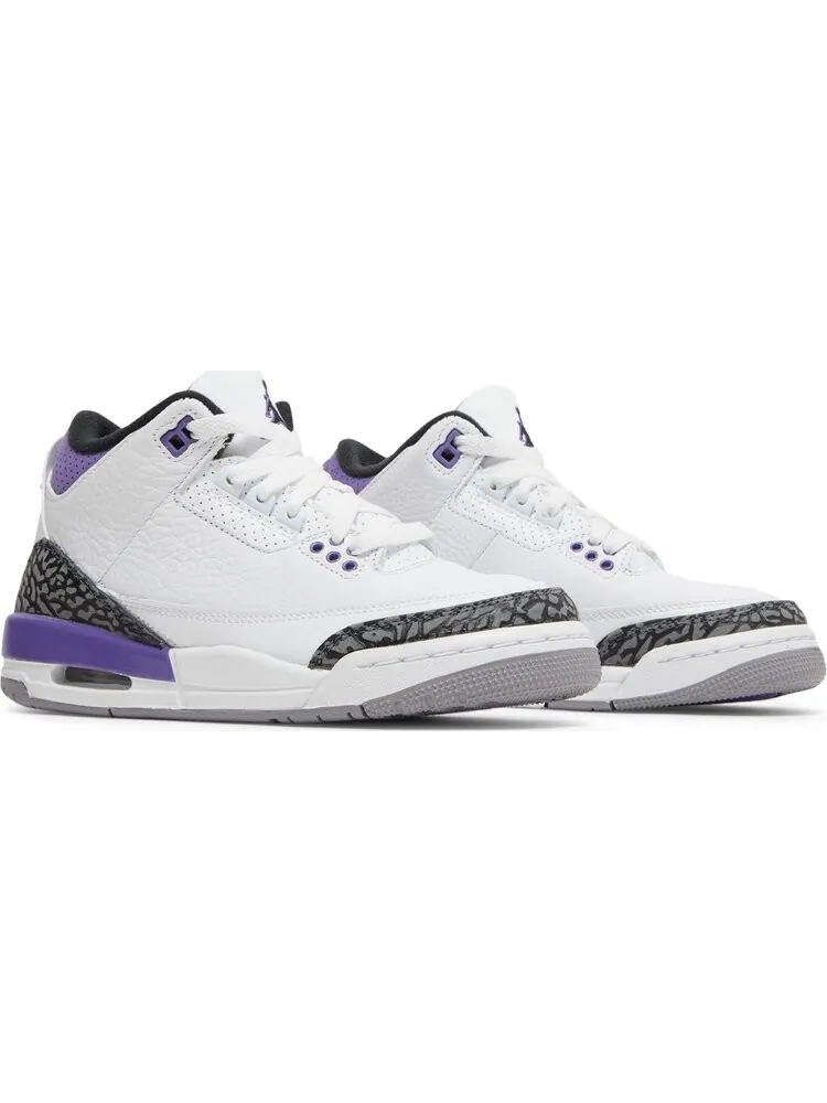 Кроссовки Air Jordan 3 Retro GS Dark Iris — изображение 8 из 8, белый