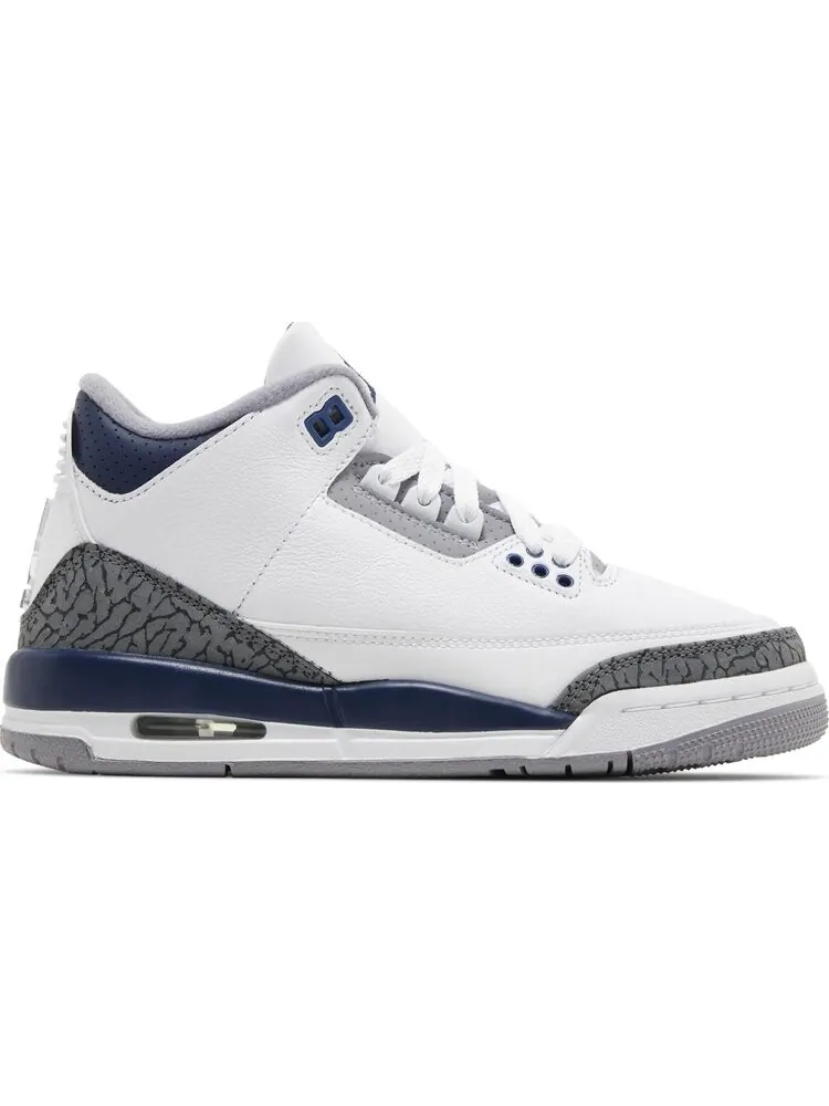 Кроссовки Air Jordan 3 Retro GS 'Midnight Navy' — изображение 1 из 4, белый