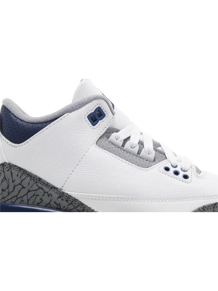 Кроссовки Air Jordan 3 Retro GS 'Midnight Navy' — изображение 2 из 4, белый