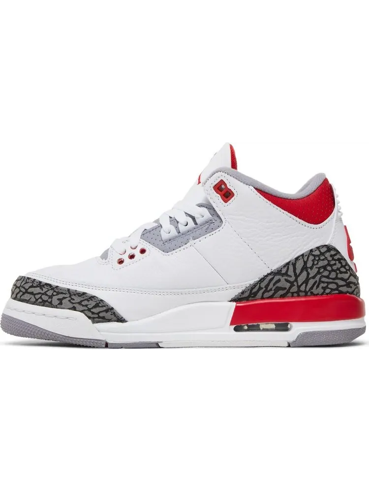 Кроссовки Air Jordan 3 Retro GS Fire Red 2022 — изображение 3 из 8, белый