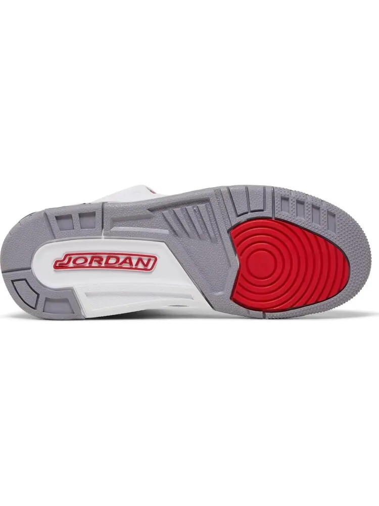 Кроссовки Air Jordan 3 Retro GS Fire Red 2022 — изображение 4 из 8, белый