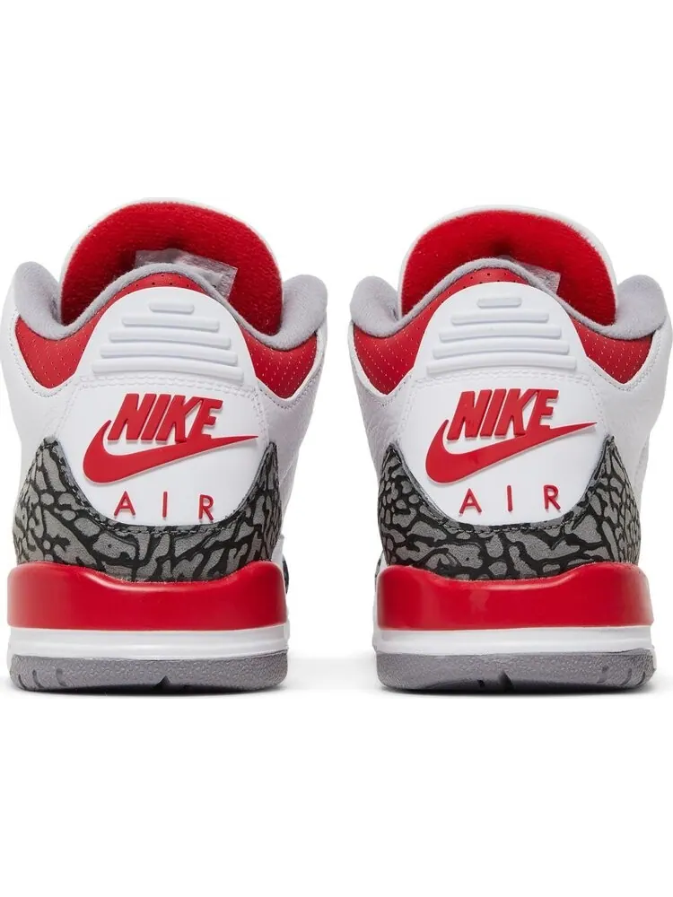 Кроссовки Air Jordan 3 Retro GS Fire Red 2022 — изображение 6 из 8, белый