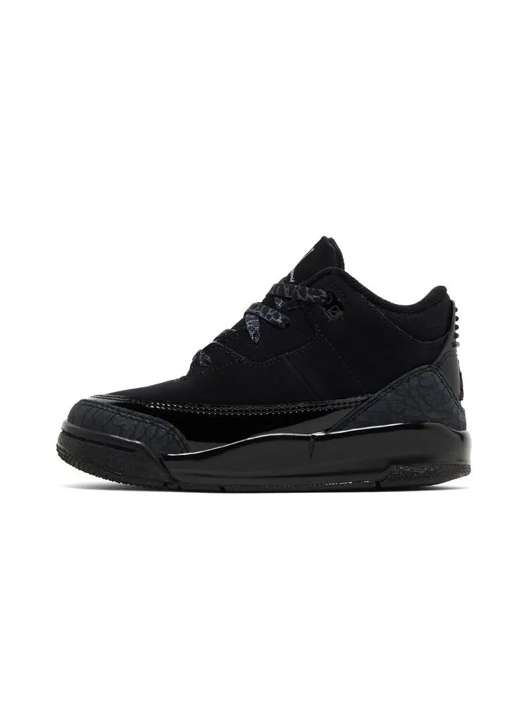 Кроссовки Air Jordan 3 Retro TD Black Cat2025 — изображение 3 из 6, черный