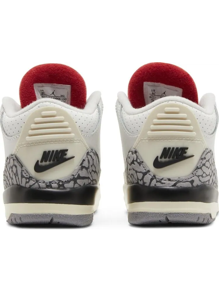 Кроссовки Air Jordan 3 Retro TD White Cement Reimagined — изображение 6 из 8, белый