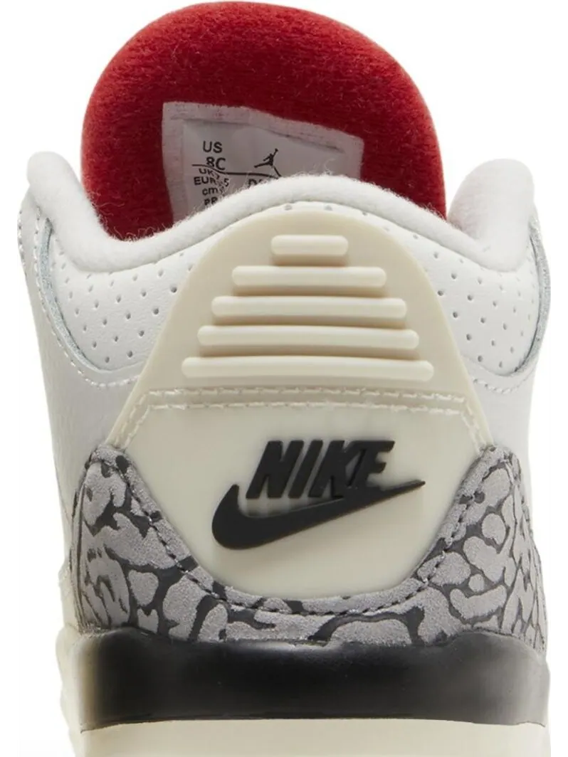 Кроссовки Air Jordan 3 Retro TD White Cement Reimagined — изображение 7 из 8, белый