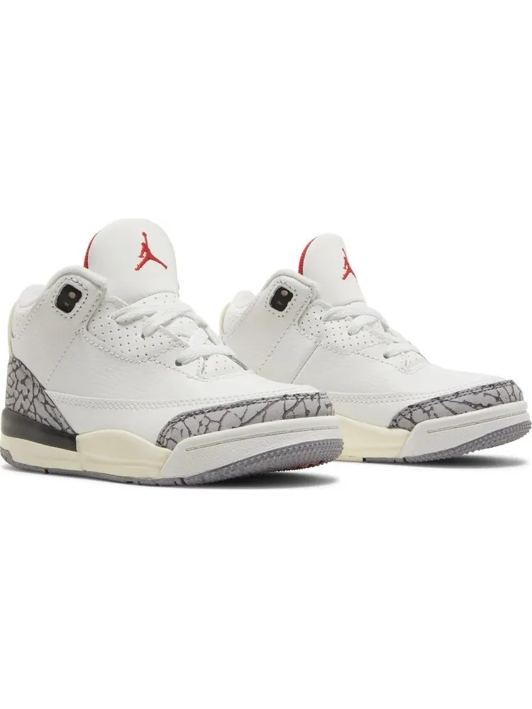 Кроссовки Air Jordan 3 Retro TD White Cement Reimagined — изображение 8 из 8, белый