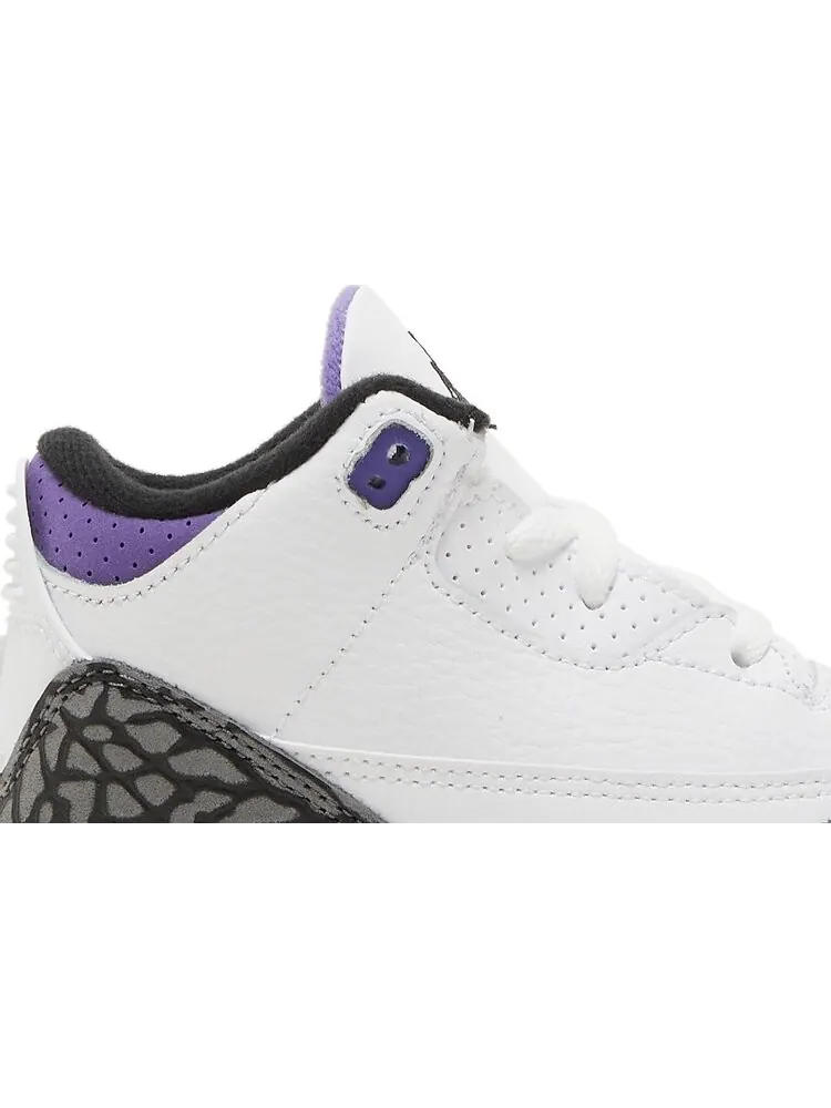 Кроссовки Air Jordan 3 Retro TD Dark Iris — изображение 2 из 8, белый