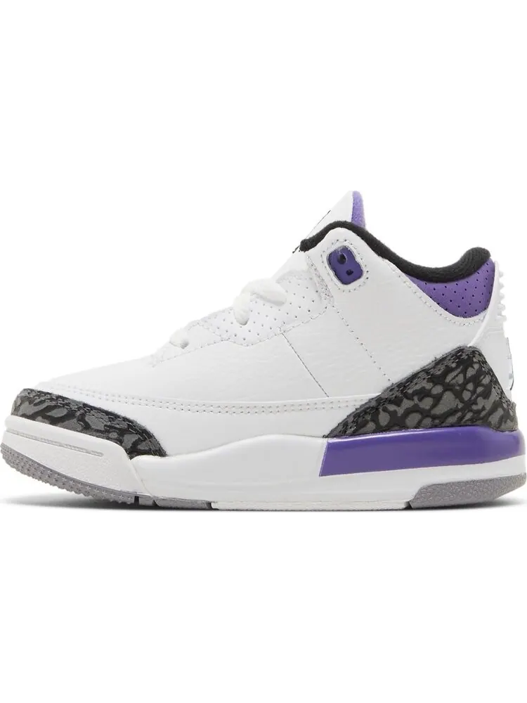 Кроссовки Air Jordan 3 Retro TD Dark Iris — изображение 3 из 8, белый