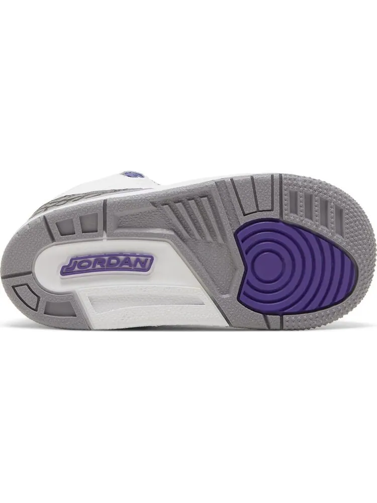 Кроссовки Air Jordan 3 Retro TD Dark Iris — изображение 4 из 8, белый