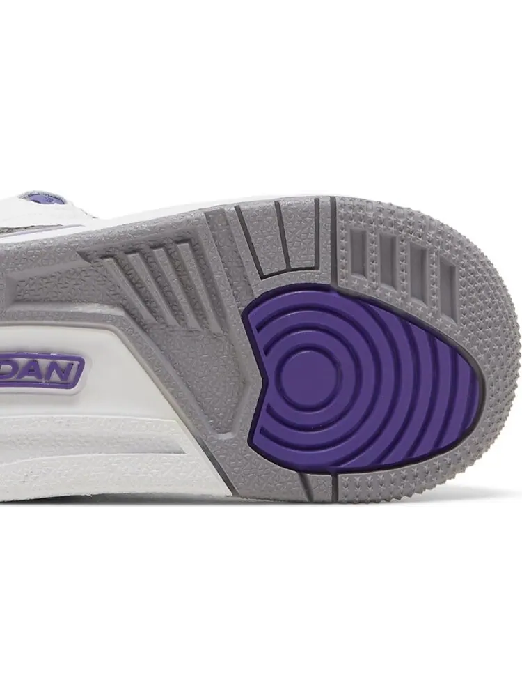 Кроссовки Air Jordan 3 Retro TD Dark Iris — изображение 5 из 8, белый