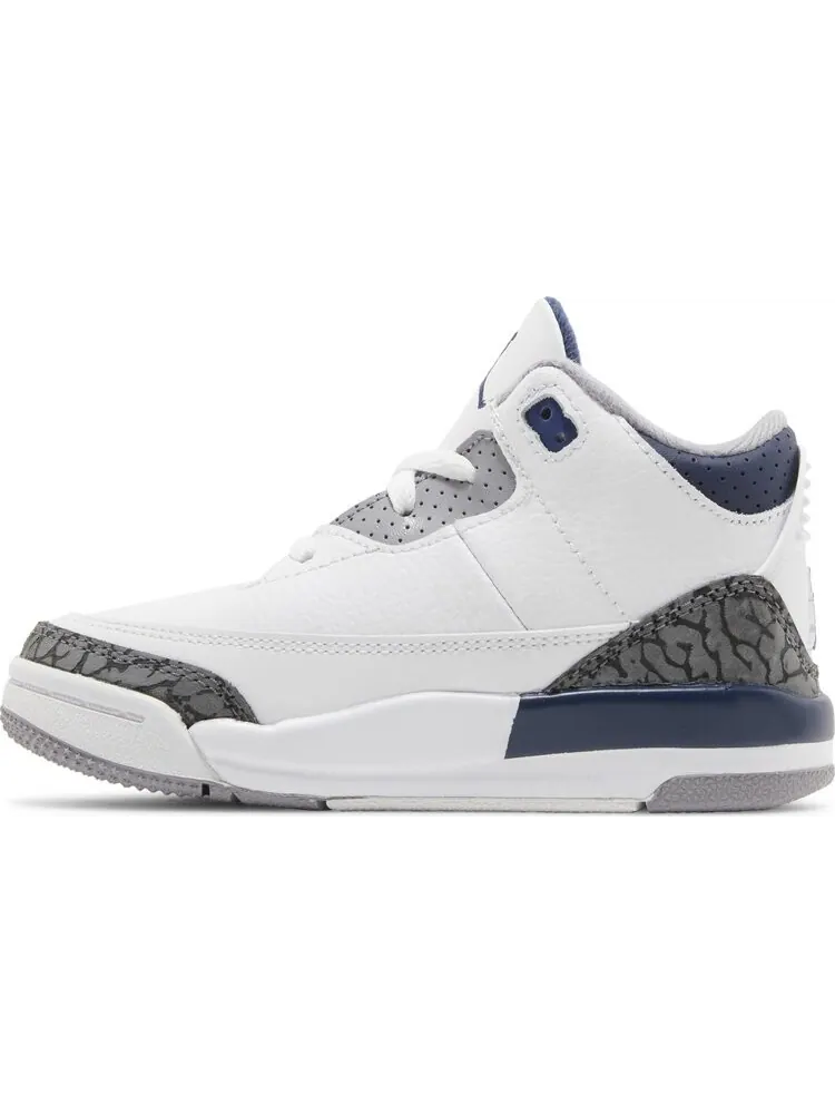 Кроссовки Air Jordan 3 Retro TD 'Midnight Navy' — изображение 3 из 4, белый