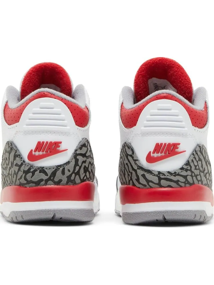 Кроссовки Air Jordan 3 Retro TD Fire Red 2022 — изображение 6 из 8, белый