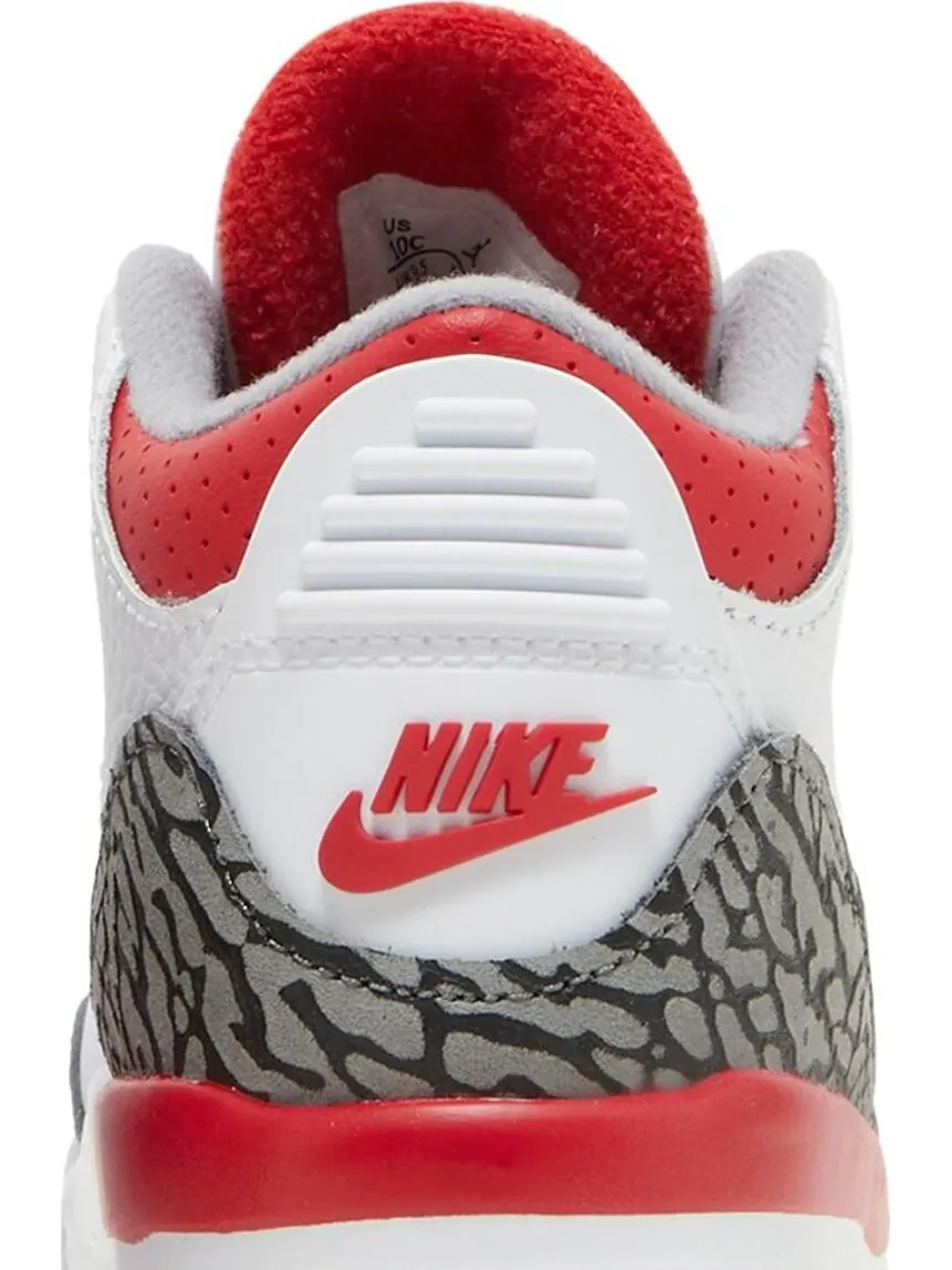 Кроссовки Air Jordan 3 Retro TD Fire Red 2022 — изображение 7 из 8, белый