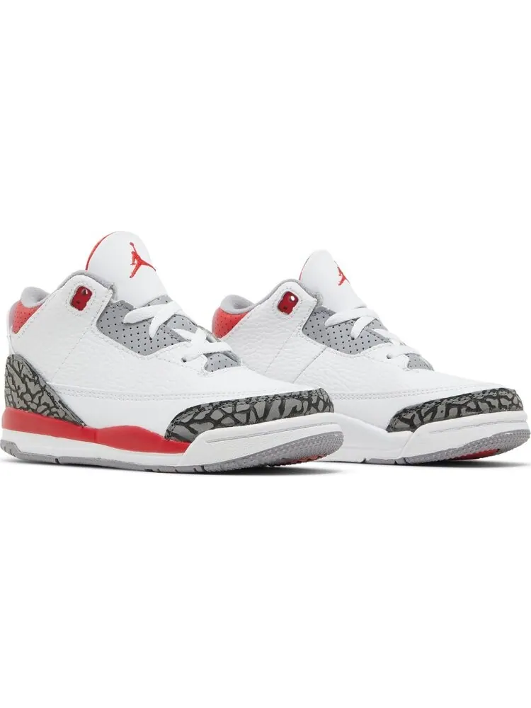 Кроссовки Air Jordan 3 Retro TD Fire Red 2022 — изображение 8 из 8, белый