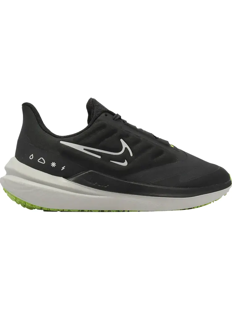 Кроссовки Nike Wmns Air Winflo 9 Shield 'Black White Volt' — изображение 1 из 1, черный