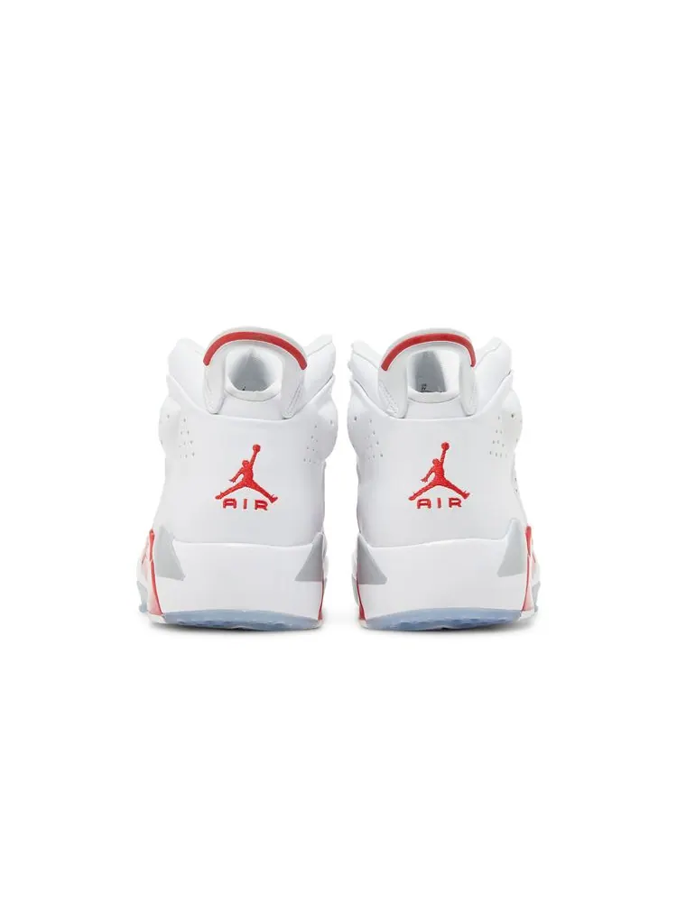 Кроссовки Jordan 6-17-23 GS 'White Fire Red' — изображение 6 из 8, белый красный