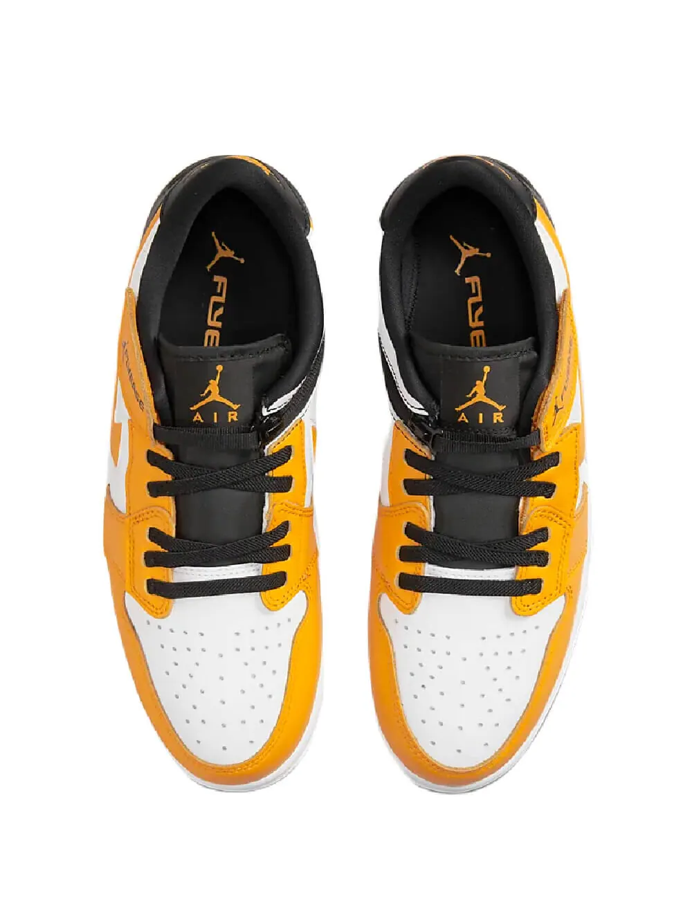 Кроссовки Nike Air Jordan 1 Low в желто-черно-белой расцветке — изображение 3 из 10, желтый