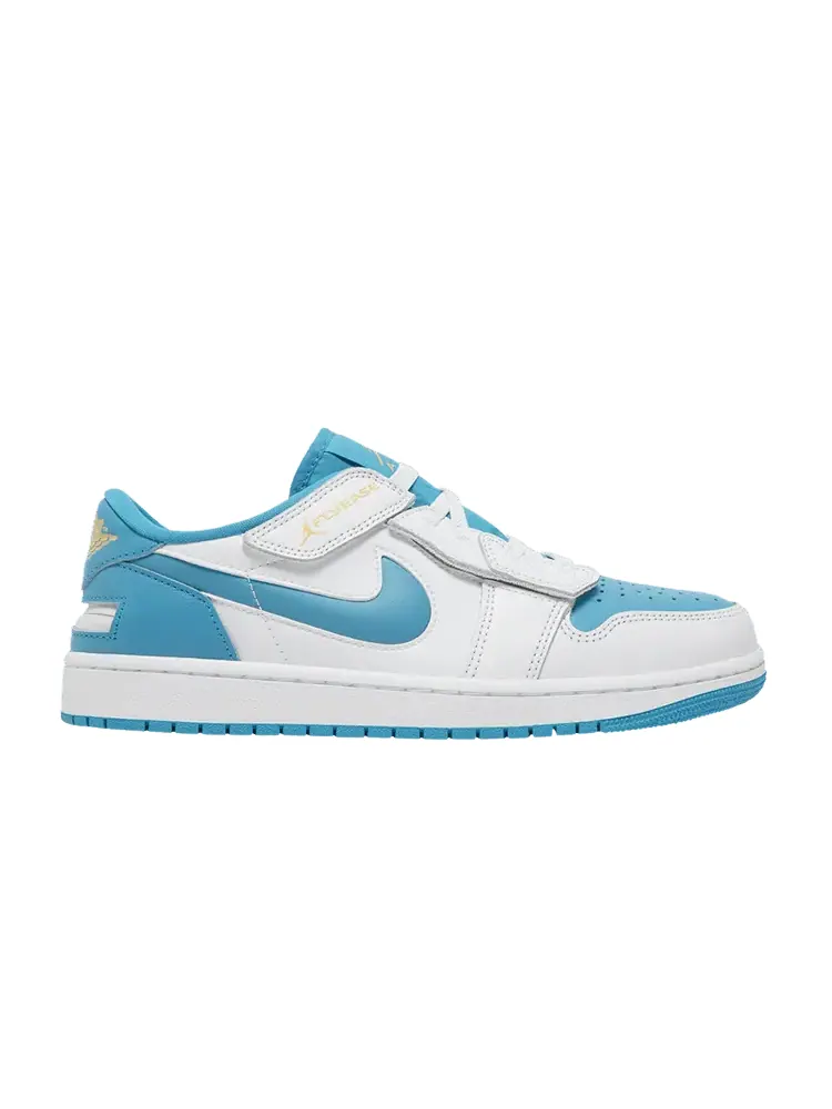 Кроссовки Air Jordan Air Jordan 1 Low FlyEase 'Aquatone' — изображение 1 из 9, белый/золотистый