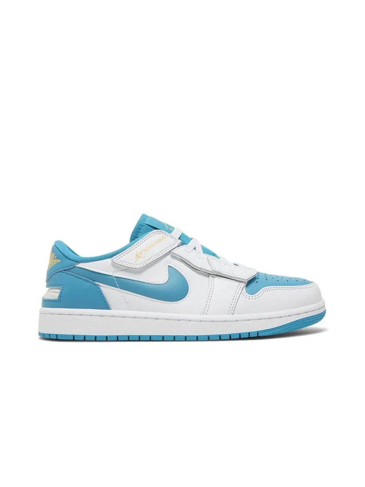 Кроссовки Air Jordan Air Jordan 1 Low FlyEase 'Aquatone' — изображение 2 из 9, белый/золотистый