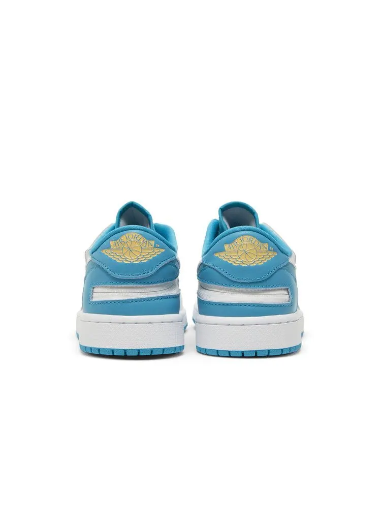 Кроссовки Air Jordan Air Jordan 1 Low FlyEase 'Aquatone' — изображение 7 из 9, белый/золотистый