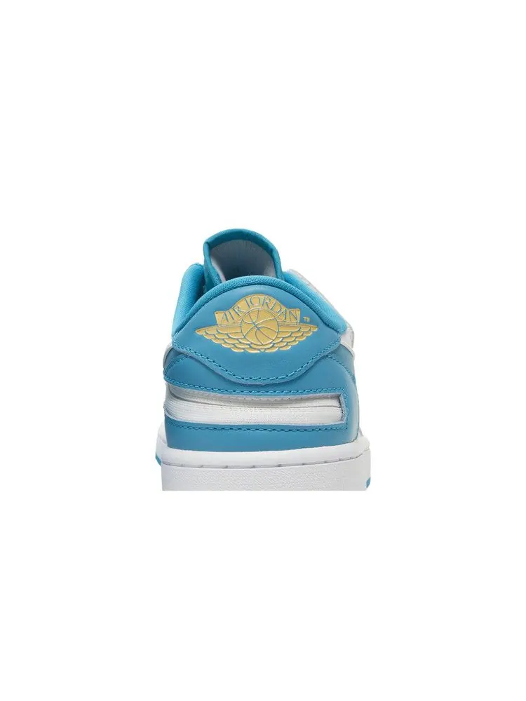 Кроссовки Air Jordan Air Jordan 1 Low FlyEase 'Aquatone' — изображение 8 из 9, белый/золотистый