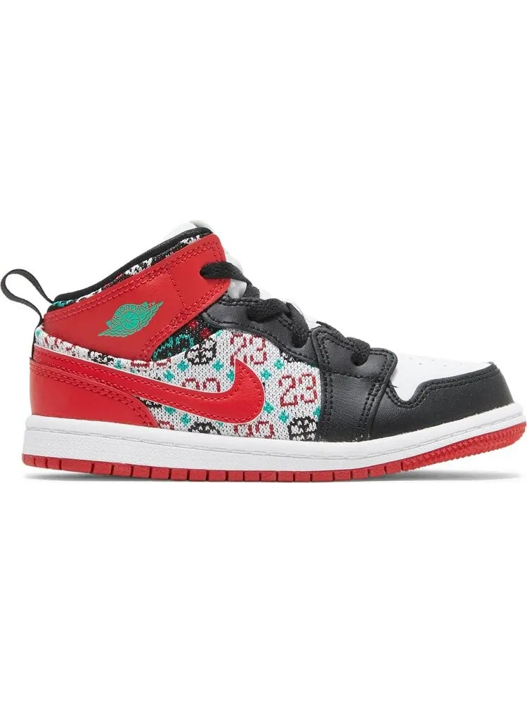 Кроссовки Air Jordan 1 Mid SE TD Ugly Christmas Sweater — изображение 1 из 8, красный