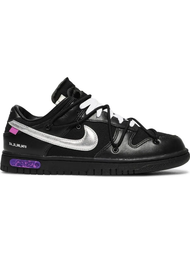 Кроссовки Nike Off-White x Dunk Low 'Lot 50 of 50' — изображение 1 из 10, черный