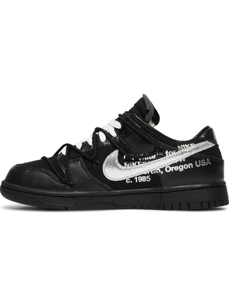 Кроссовки Nike Off-White x Dunk Low 'Lot 50 of 50' — изображение 3 из 10, черный