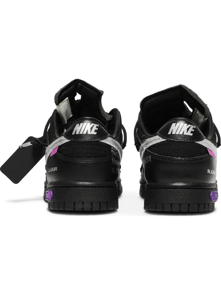 Кроссовки Nike Off-White x Dunk Low 'Lot 50 of 50' — изображение 6 из 10, черный