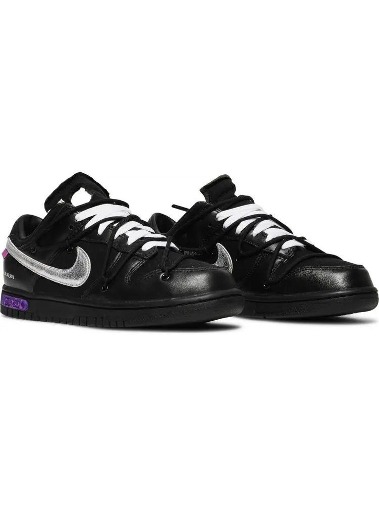 Кроссовки Nike Off-White x Dunk Low 'Lot 50 of 50' — изображение 8 из 10, черный