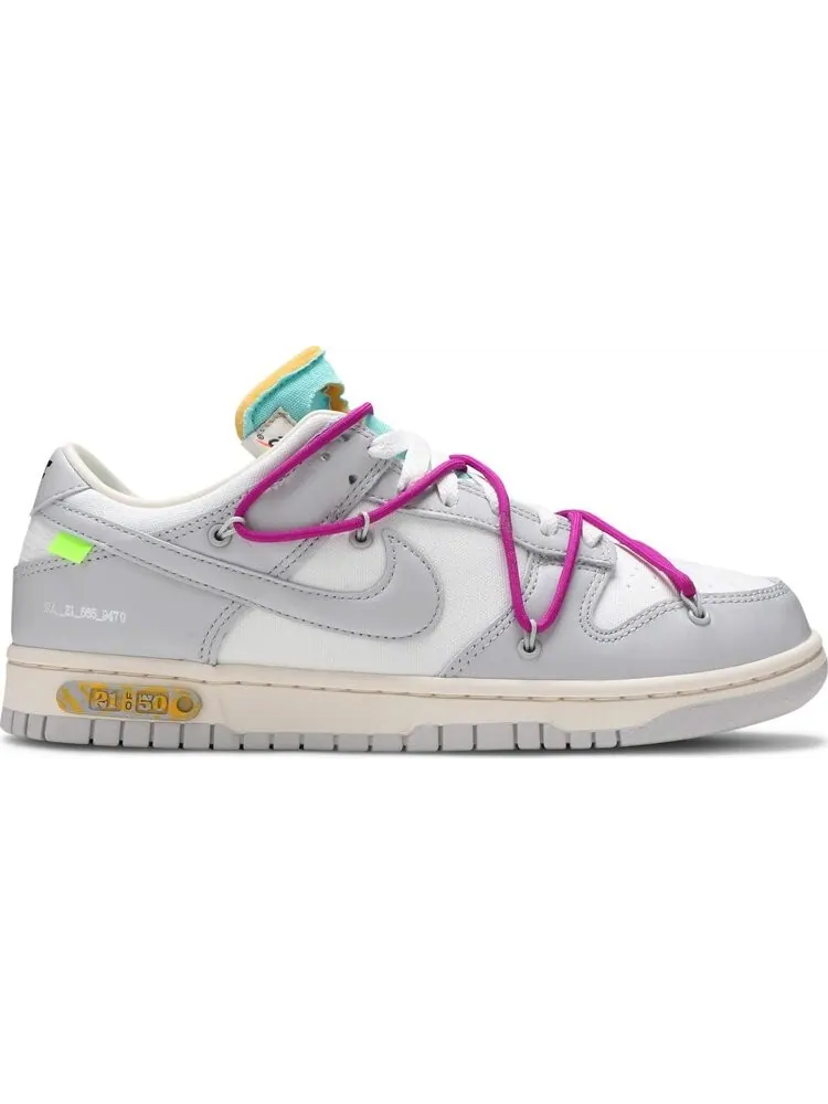 Кроссовки Nike Off-White x Dunk Low 'Lot 21 of 50' — изображение 1 из 8, белый