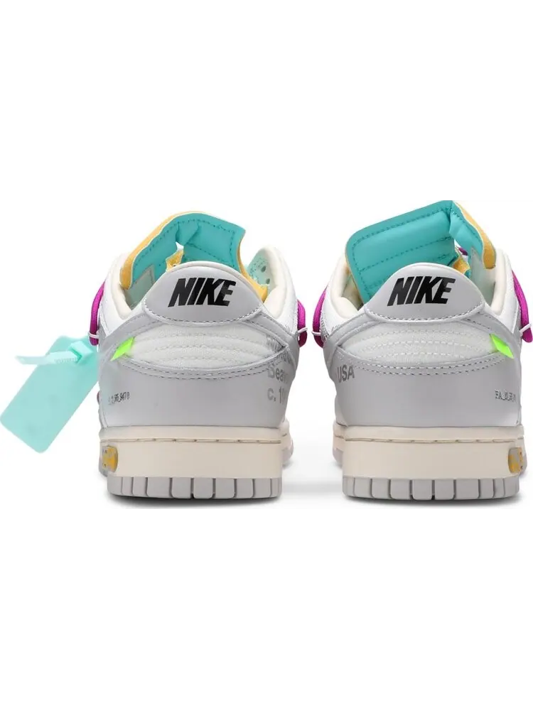 Кроссовки Nike Off-White x Dunk Low 'Lot 21 of 50' — изображение 6 из 8, белый