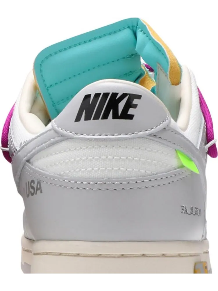 Кроссовки Nike Off-White x Dunk Low 'Lot 21 of 50' — изображение 7 из 8, белый