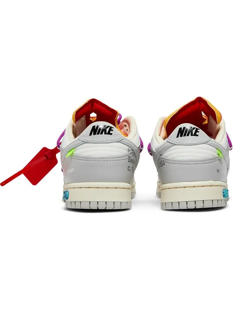 Кроссовки Nike Off-White x Dunk Low 'Lot 45 of 50' — изображение 6 из 8, белый